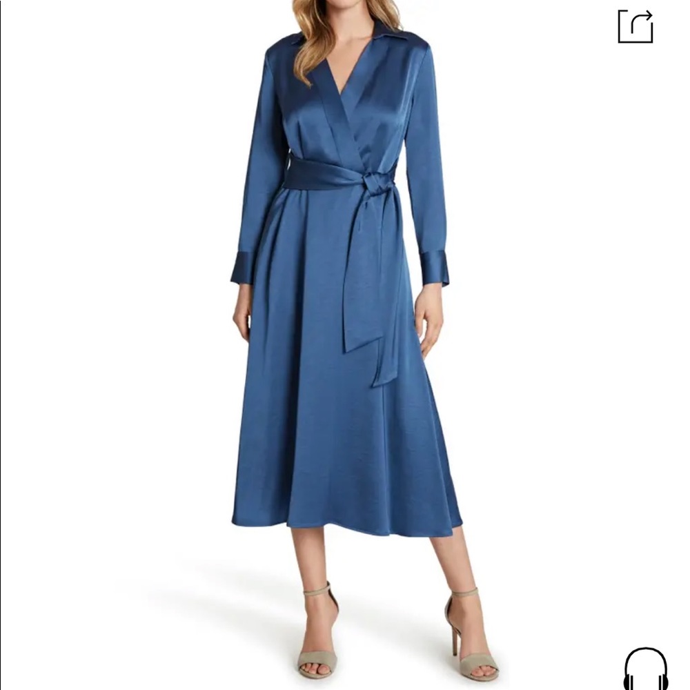 Tahari Periwinkle Wrap Dress